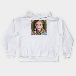 Art deco portrait Kids Hoodie